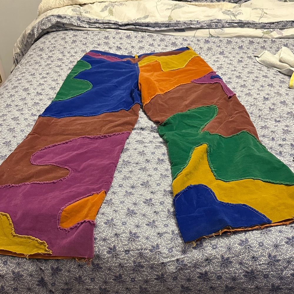 Free People Multicolor Patchwork Pants - image 6